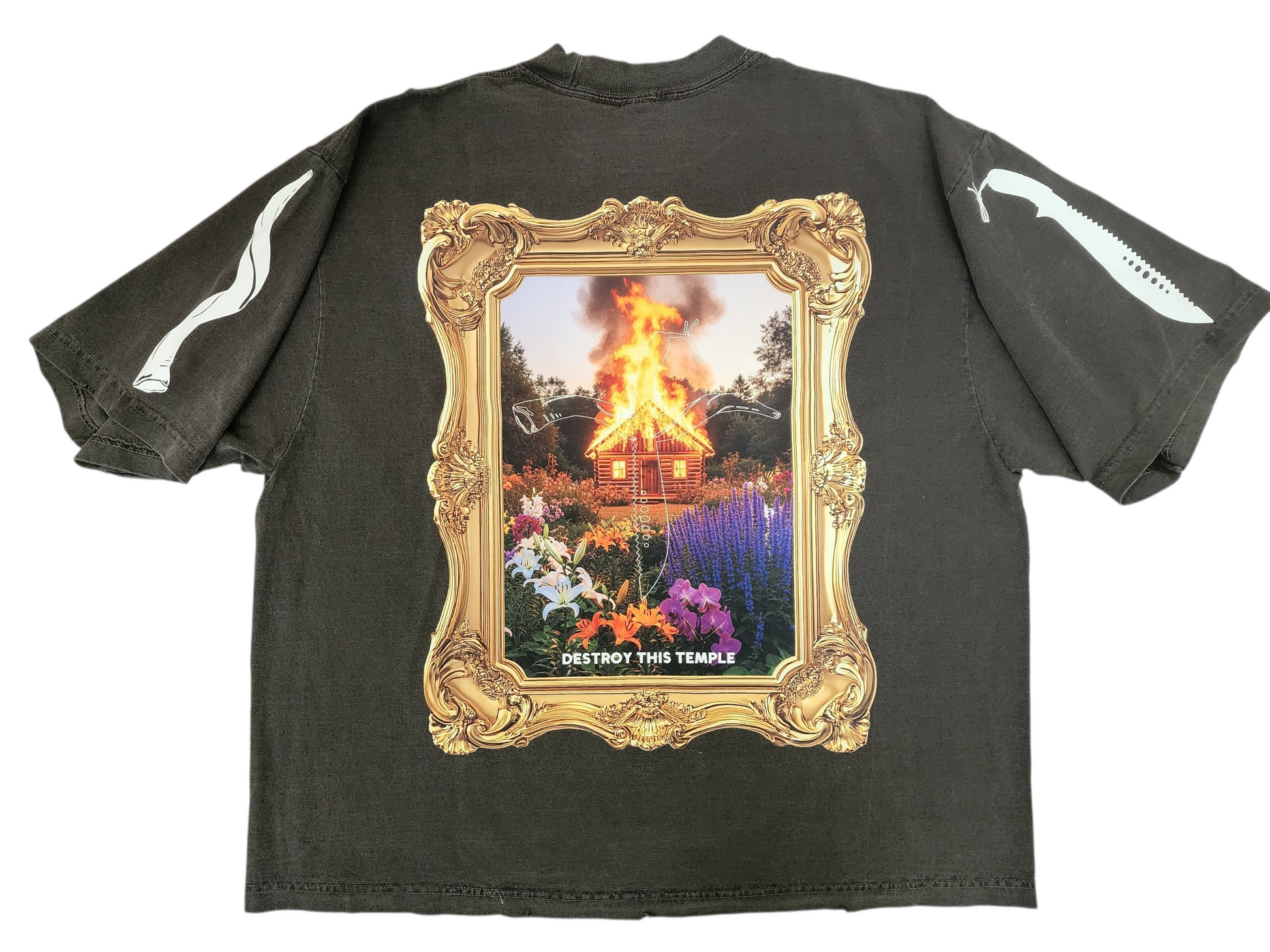 Destroy This Temple "Fire In Eden" Premium Christian Streetwear Back View